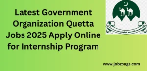 Latest Government Organization Quetta Jobs 2025 Apply Online for Internship Program