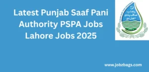 Latest Punjab Saaf Pani Authority PSPA Jobs Lahore Jobs 2025